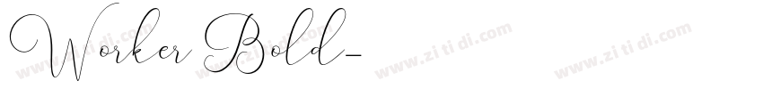 Worker Bold字体转换
